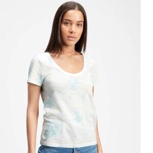 NWT GAP ForeverSoft Scoopneck Jersey Knit T-Shirt Mint Green Tie Dye Large $30